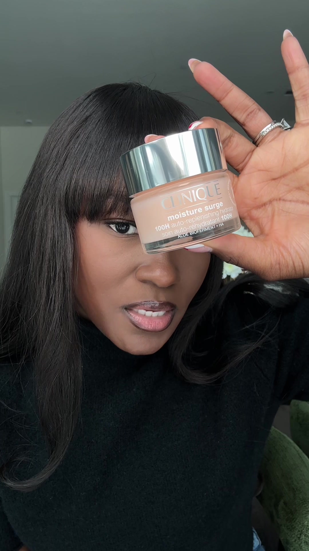 TikTok post by @barbarahwilliam for Clinique. Caption reads: [...] and this one deserves the spotlight ✨....