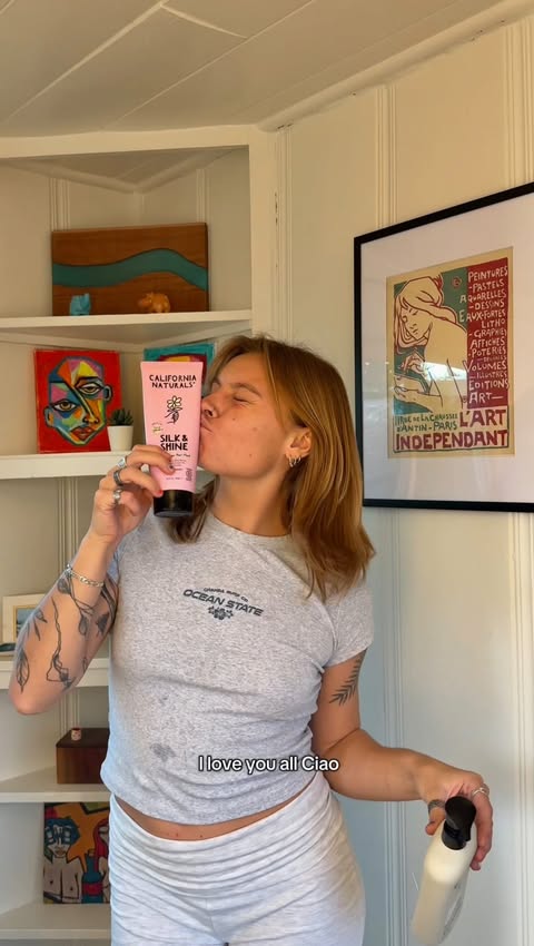 Instagram post by @rin_rudd for California Naturals. Caption reads: [...] u for savin my hairs FOR REAL....