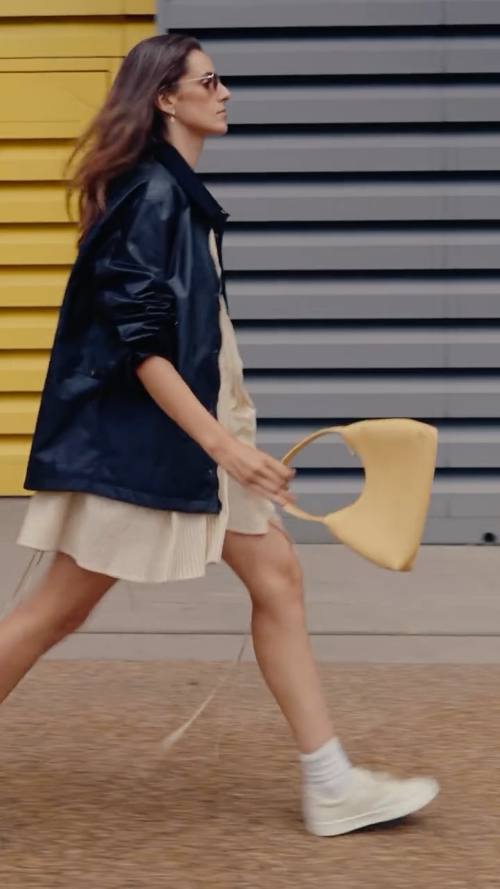 Instagram post by @catarinamira for Belstaff. Caption reads: [...] and apparently, outfit-proof too. @belstaff,....