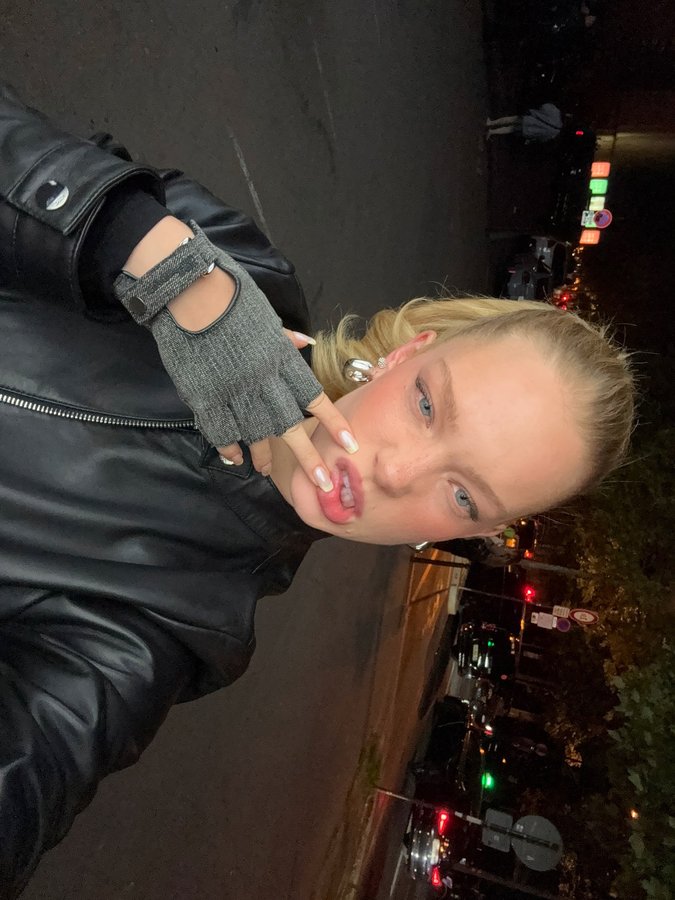 Instagram post by @pdm.clara for KARL LAGERFELD. Caption reads: bridal x rockstar moment for a night à Paris....