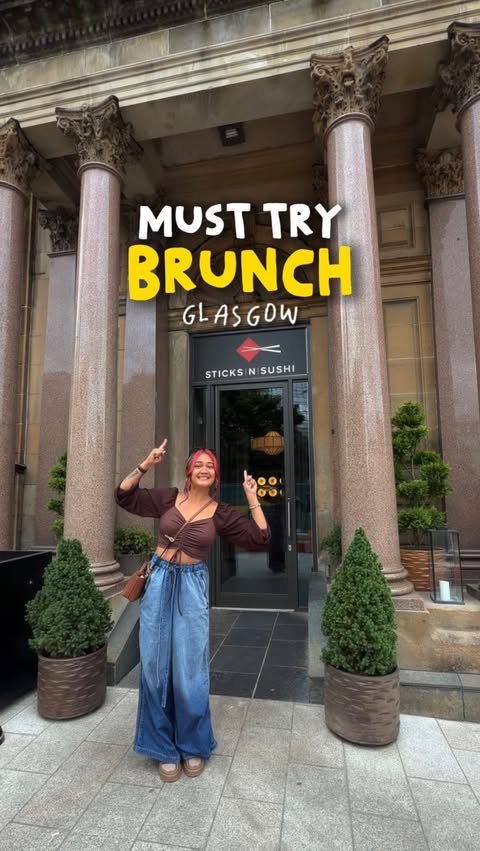 Instagram post by @foodngems for Sticks'n'Sushi. Caption reads: [...] the brunch menu here! . . . . . 📍....