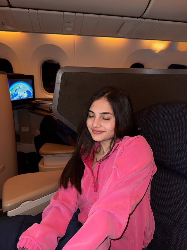 Instagram post by @ramyaapasupuleti for Lufthansa. Caption reads: [...] designed comfort of Premium Economy,....