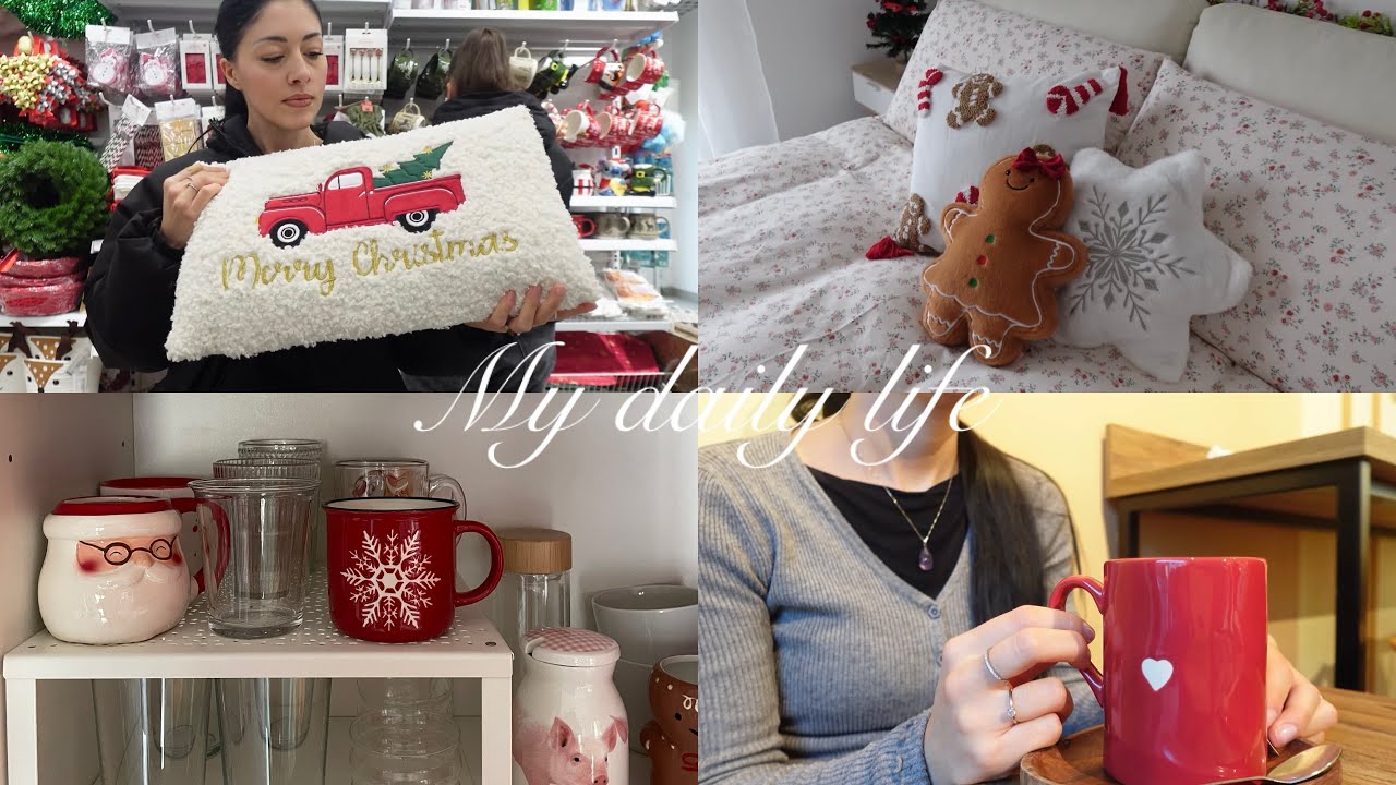 YouTube post by @Nicole.G for Degusta Box. Caption reads: vlog 🧑‍🎄 first decorations at home 🎄 | trip to....