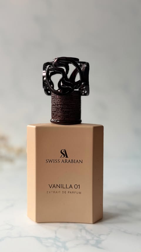 Instagram post by @glambyghiz for Swiss Arabian. Caption reads: @swissarabianperfumes - Swiss Arabian Vanilla 01....