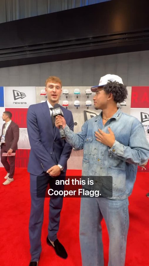 Instagram post by @nba for New Era Cap. Caption reads: [...] on the carpet with fresh hats by....