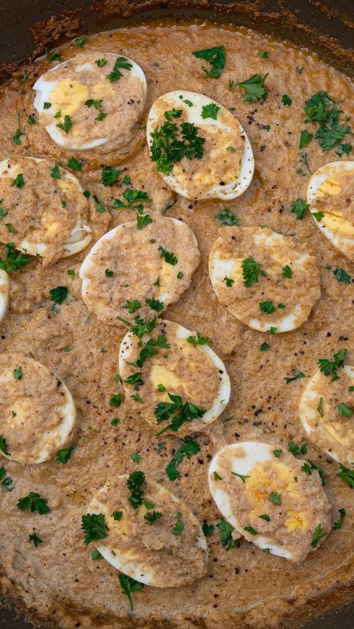 Instagram post by @blackdog_bbq for Incredible Egg. Caption reads: Have you tried Egg Malai Masala?
.
#ad I branched....