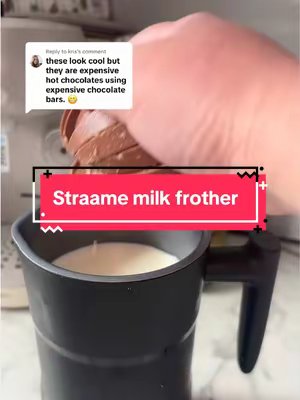 TikTok post by @rachyg85 for Straame. Caption reads: Replying to @kris @STRAAME #milkfrother....