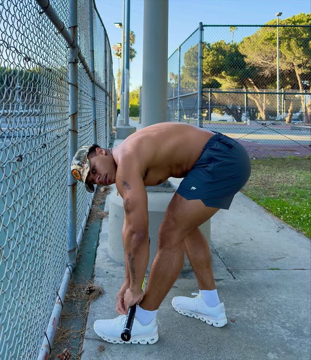 Instagram post by @brandonmmazur for Fabletics Men. Caption reads: Honored to say that I’ve joined the @fableticsmen....