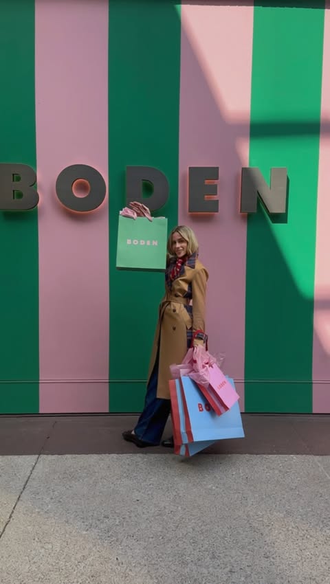 Instagram post by @marylawlesslee for Boden. Caption reads: Nashville meet @boden ❤️✨🇬🇧 Their new store is....