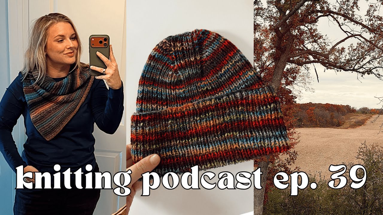 YouTube post by @jacqueismaking for Knit Picks. Caption reads: Finished Traveler Cowl & Manhattan Hat, Monday....