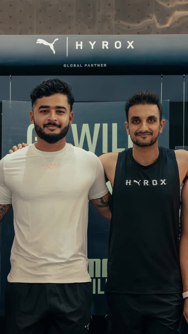 Instagram post by @harshalvp23 for PUMA India. Caption reads: From sledging to sled pushes, we’ve come a long....