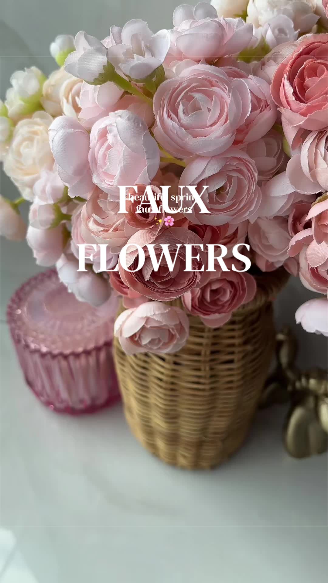 TikTok post by @txmamashopdeals for Shareconn. Caption reads: Beautiful faux flowers!!!! 💐 @SHareconn.US....