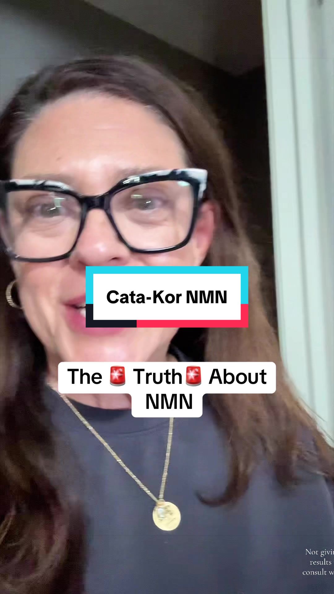 TikTok post by @justmeteresa1 for CataKor. Caption reads: @Cata-Kor #nmn #nmnsupplement....