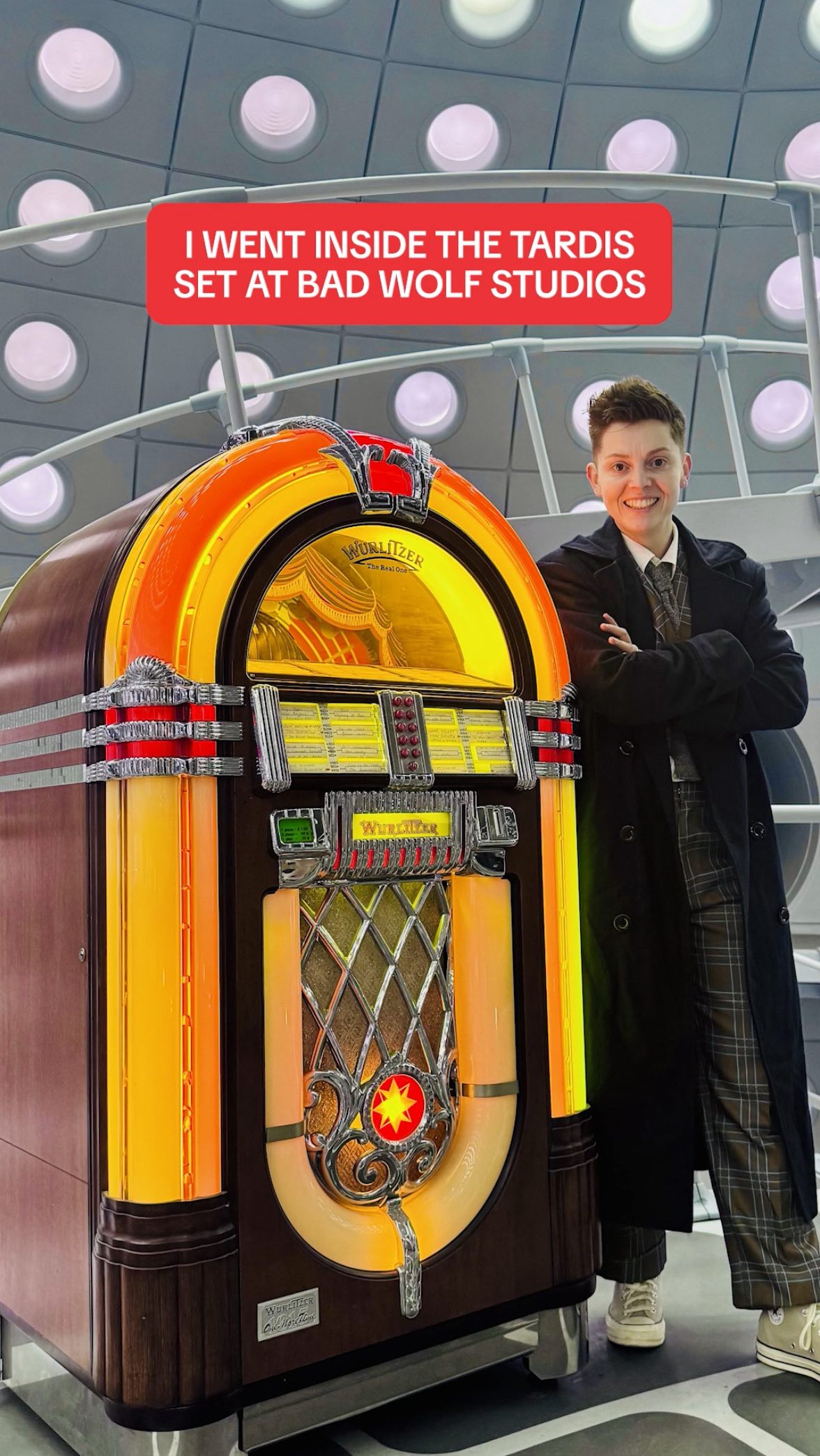 Instagram post by @christeldeeofficial for Doctor Who. Caption reads: [...] Wolf Studios in Cardiff! Thank you....