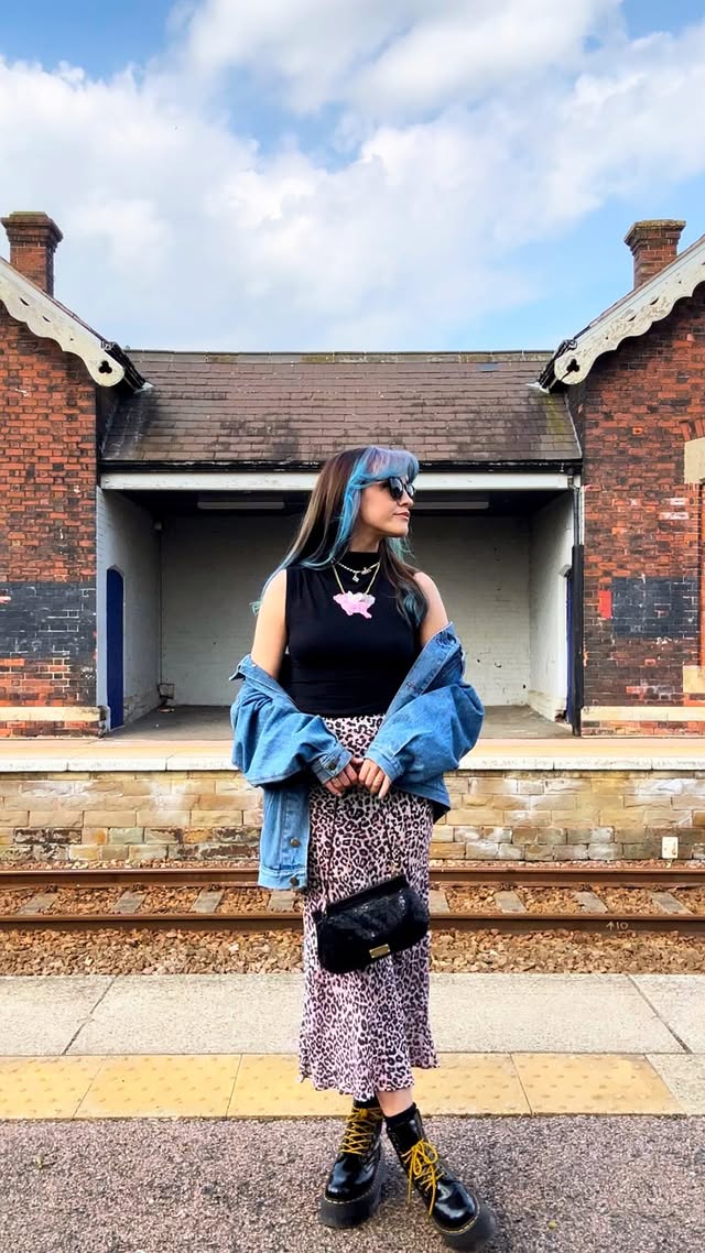 Instagram post by @morgancrawf for Tatty Devine. Caption reads: [...] proves my point 🙃 Pig necklace 🐷....