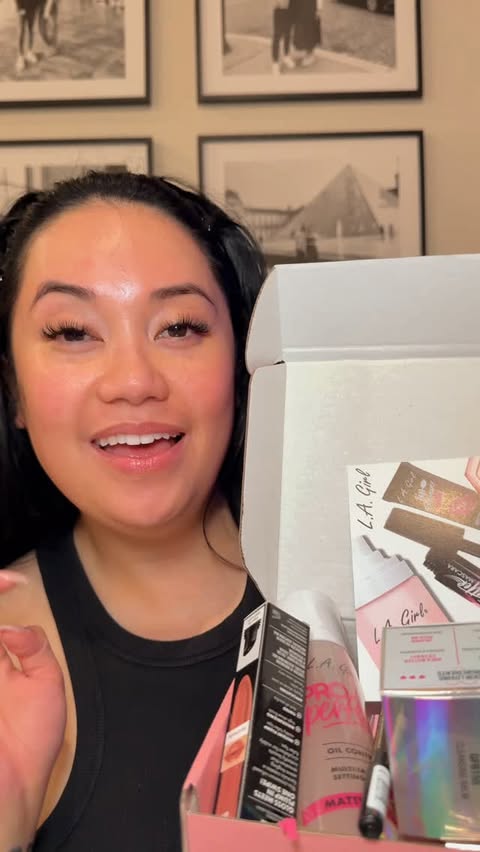 Instagram post by @wellnesswithmonette for L.A. Girl Cosmetics. Caption reads: Is L.A. Girl cosmetics actually worth the hype? I....