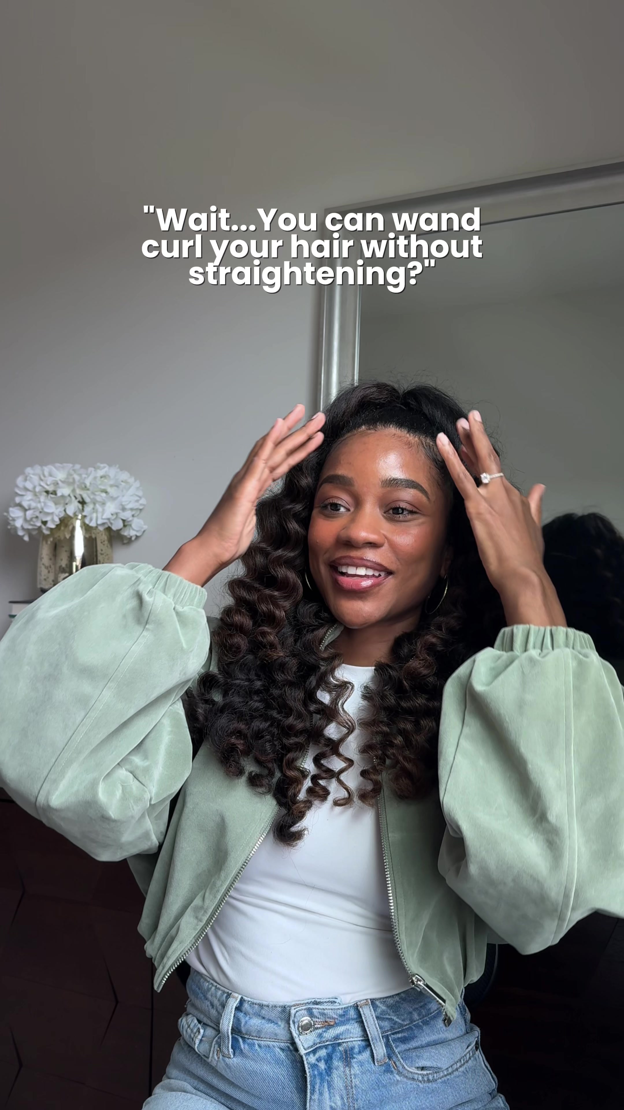 TikTok post by @itsebonybradley for KISS Colors & Care. Caption reads: Because if I can skip a step and still get....