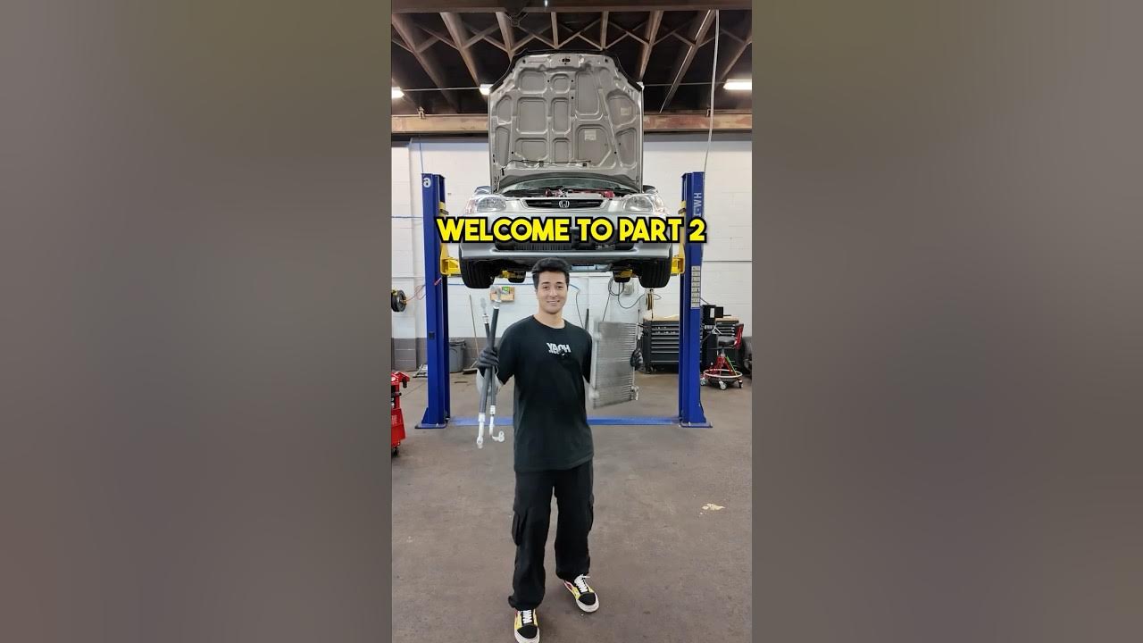 YouTube post by @bendaga for Action Clutch. Caption reads: My K Swapped Civic Gets Ice Cold AC! (Part 2).