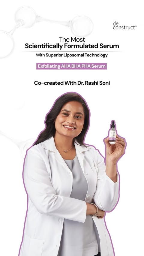 Instagram post by an influencer for Deconstruct. Caption reads: [...] co-created this serum with....