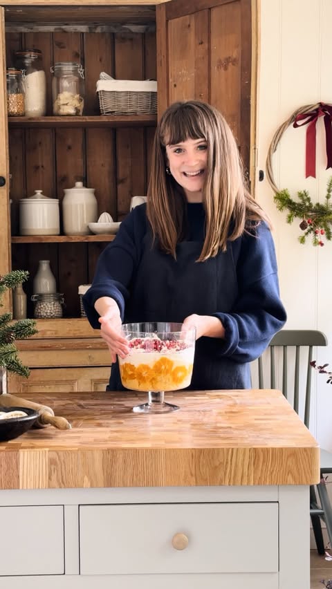 Instagram post by @rosieatthecottage for The Cotswold Company. Caption reads: ad ‘tis the season to be jolly! Decadent feasting....