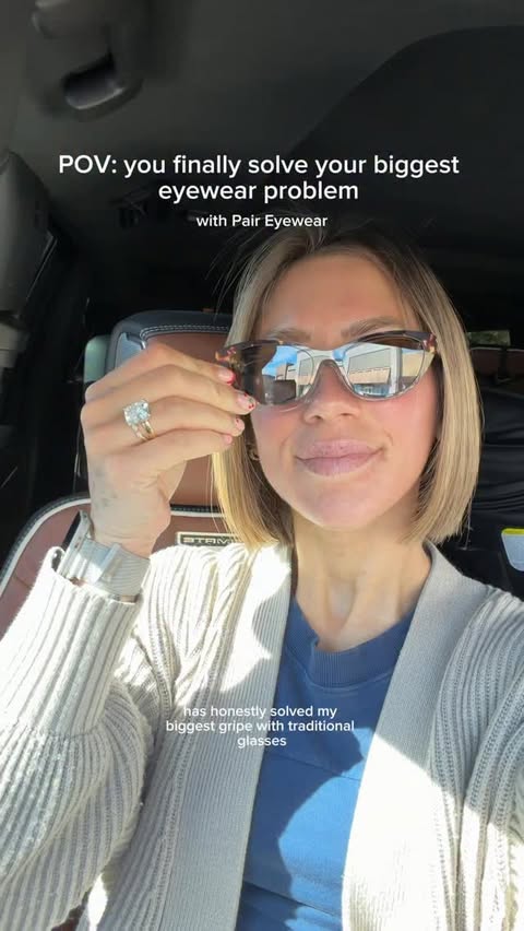 Instagram post by @hannahh_johnston for Pair Eyewear. Caption reads: [...] obsessed with how fun my new @paireyewear....