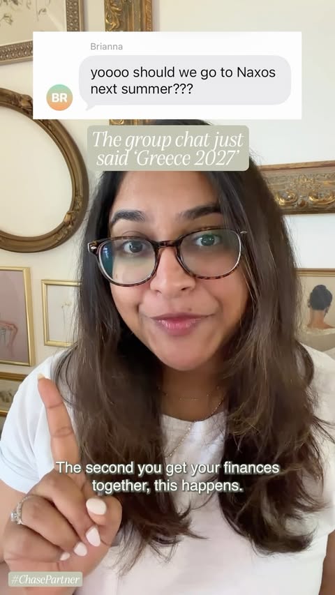 Instagram post by @henah for Chase. Caption reads: #Ad #ChasePartner The group chat said ‘Greece....