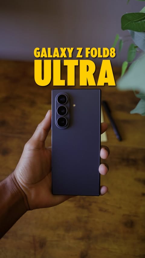 Instagram post by @chicovisualz for Samsung Mobile. Caption reads: [...] #SamsungPartner #GalaxyZFold8Ultra....