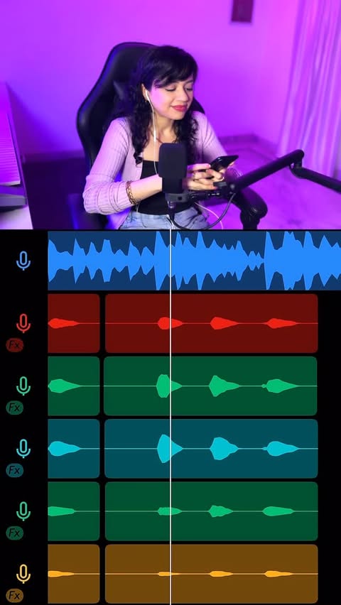 Instagram post by @savagesherni for BandLab. Caption reads: [...] my voice into a cinematic choir with....