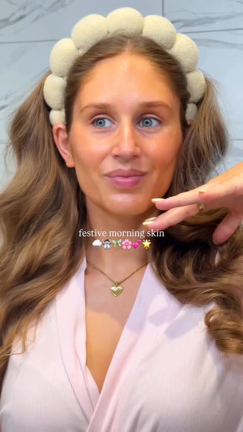 Instagram post by @byemmaleah for Kate Somerville. Caption reads: festive morning skin therapy....