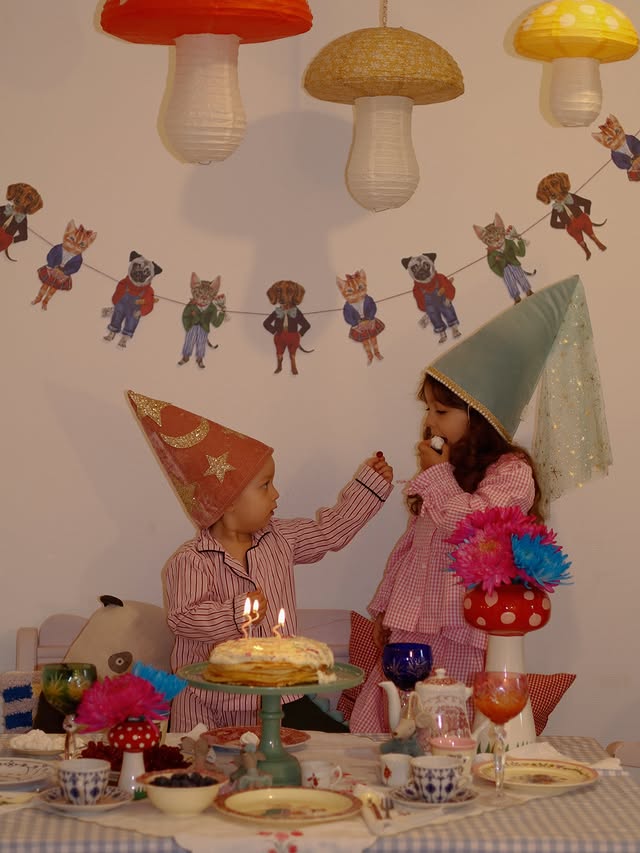 Instagram post by @celinebukulow for Olli Ella. Caption reads: This is your sign to have a cake & pancake party....