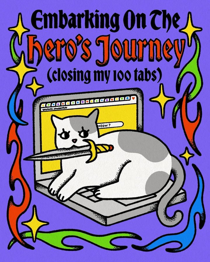 Instagram post by @renographics for WeTransfer. Caption reads: i actually need them all open ⚔️✨💻.