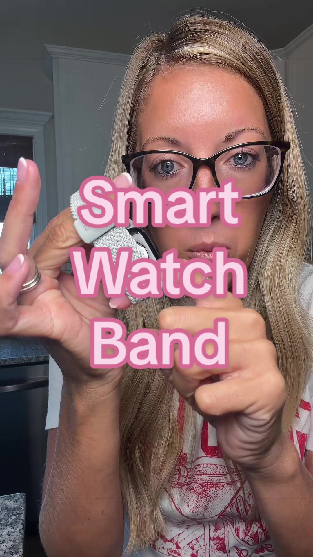 TikTok post by @mindymama4 for Solace Bands. Caption reads: ⌚️❤️@Solace Bands #solace #smartwatch #watchband....
