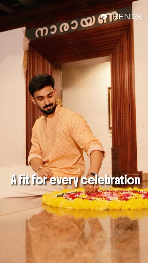 Instagram post by @rejo_oommen for Reliance Trends. Caption reads: Festive dressing, elevated ✨ This Onam, keep it....