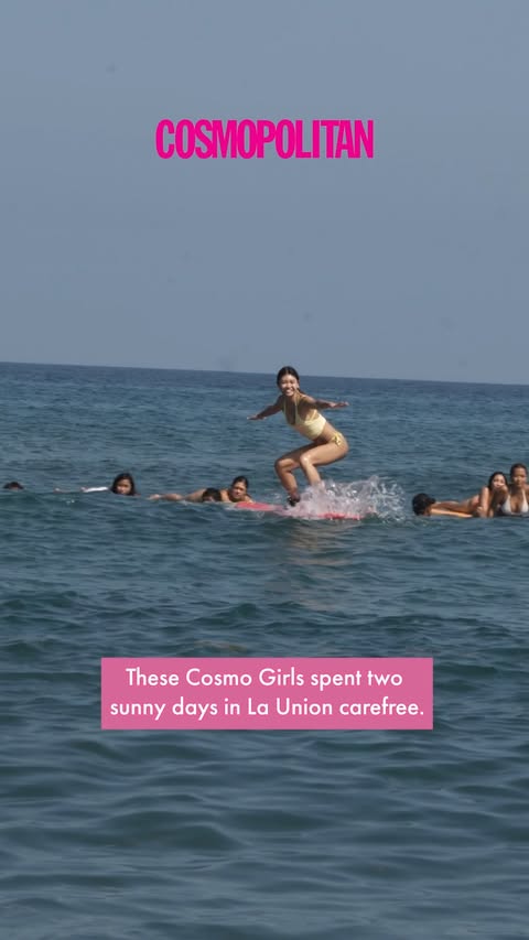 Instagram post by @dovephilippines for Cosmopolitan. Caption reads: Beach days = fun! 🏖️ Sun damage on your hair =....