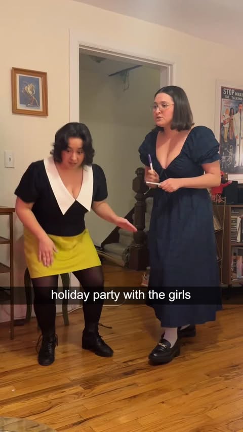 Instagram post by @yardsalegirls for Nuuly. Caption reads: giving the gift of @nuuly > wrapping a lamp!....