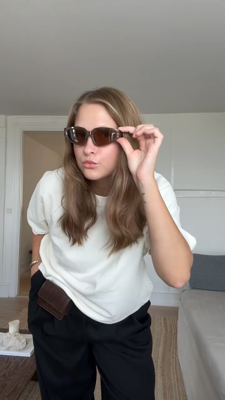 Instagram post by @sillebuchmann for A.KJÆRBEDE. Caption reads: Can you tell I’m feeling myself a little too much....