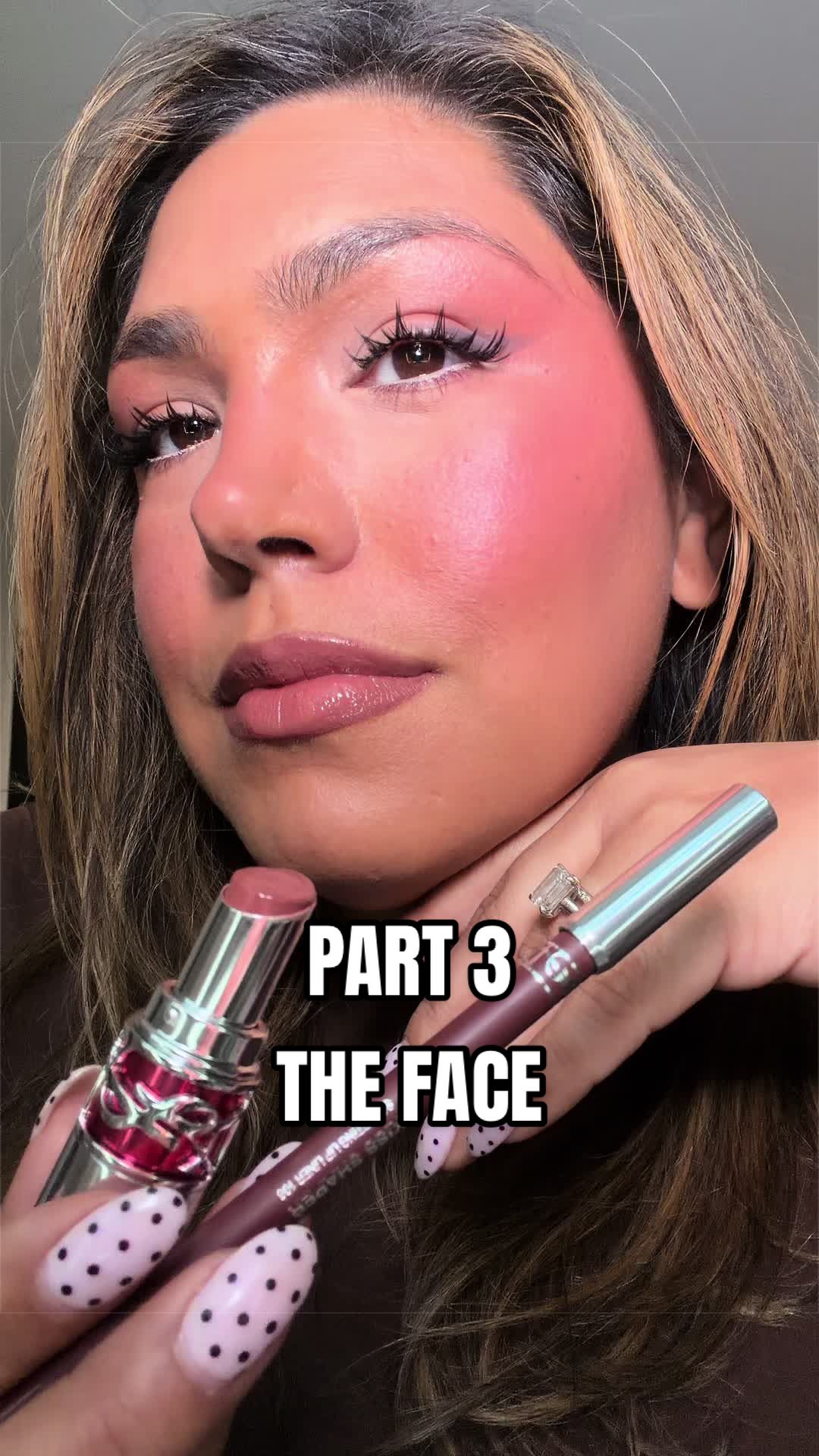 TikTok post by @sophia.audelia for Okay Love Lashes. Caption reads: PART 3 - THE FACE @Ulta Beauty is finally on....