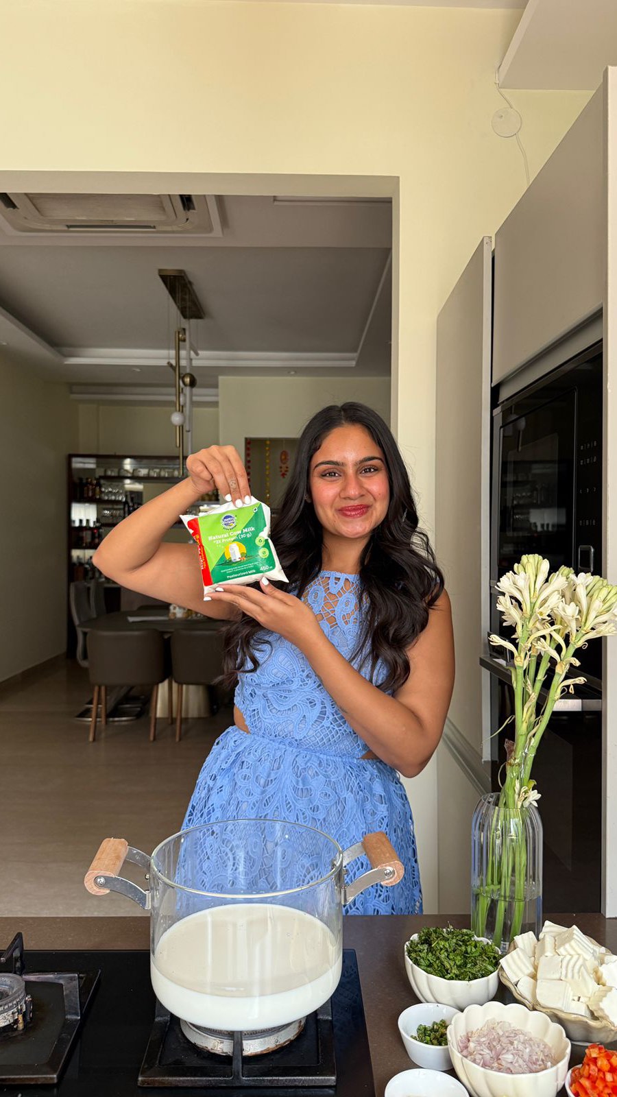 Instagram post by @theclassyfoodophile for Country Delight. Caption reads: Protein Recovery with @countrydelightnatural High....