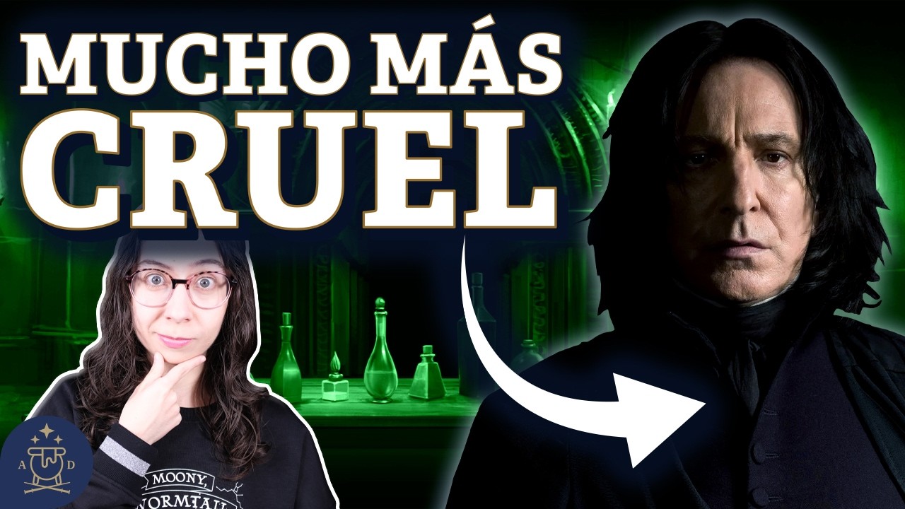 YouTube post by @ElAquelarreDeDany for Storytel. Caption reads: The REAL Snape Was WAY Crueler Than You Remember....
