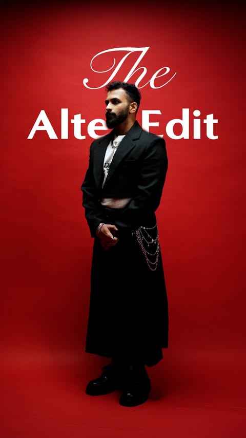 Instagram post by @misterblueberryy for Pantaloons. Caption reads: Where structure softens and identity expands —....