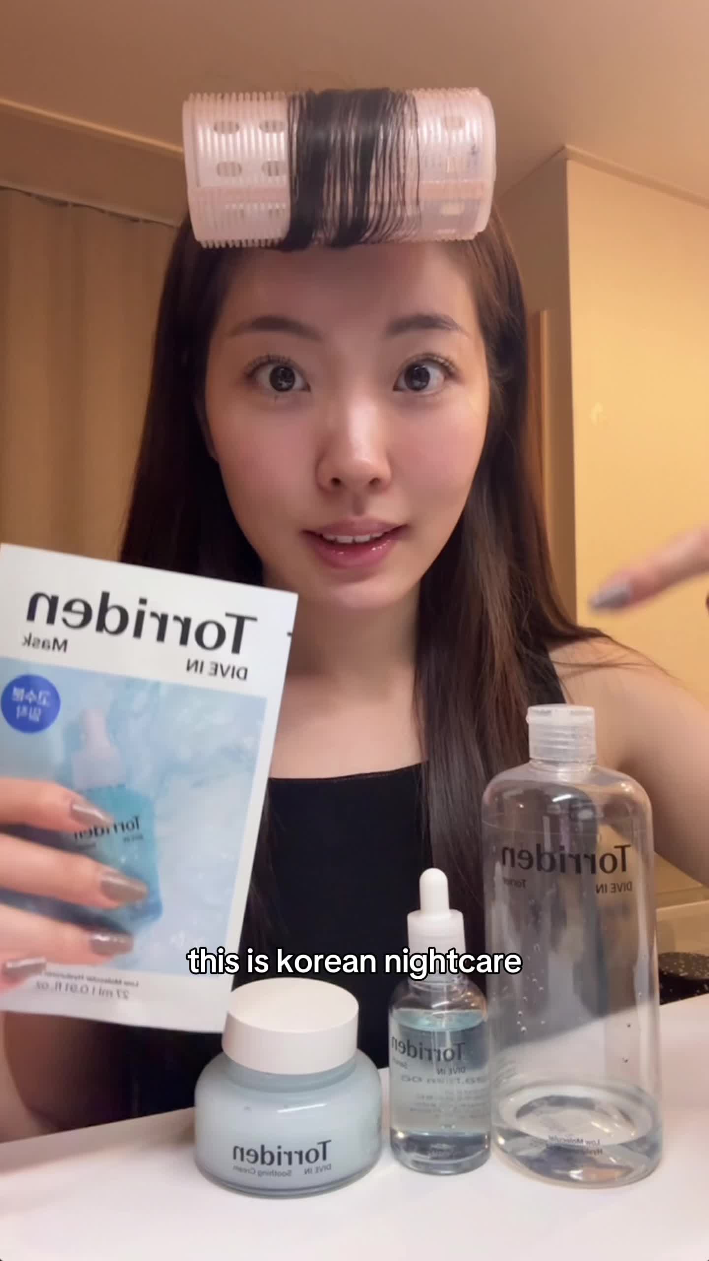 TikTok post by @mindaylee_ for Torriden. Caption reads: PART 20 | how to korean nightcare for dehydrated....