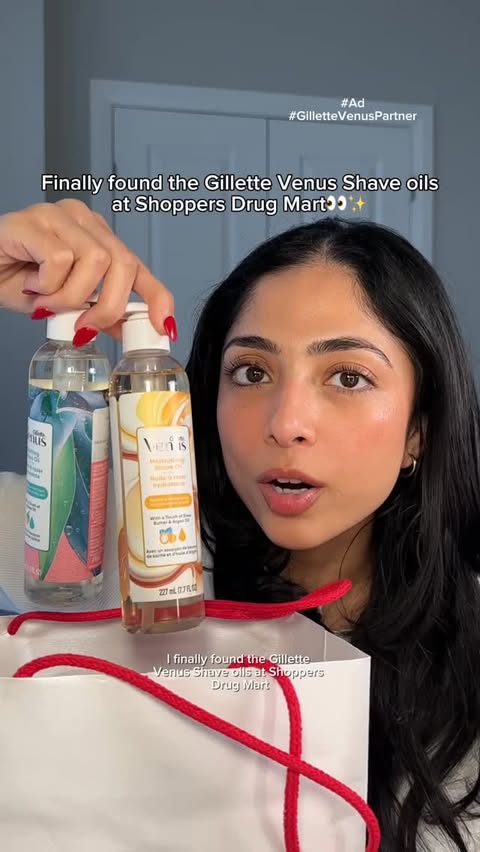 Instagram post by @shrishenanigans1 for Gillette Venus. Caption reads: #ad #gillettevenus Stop blaming your skin. Blame....