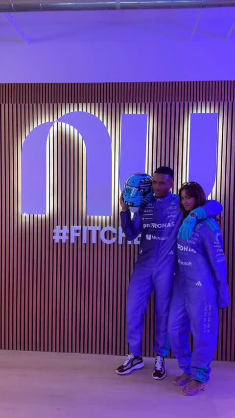 Instagram post by @lordcaribbean for Mercedes-AMG PETRONAS F1 Team. Caption reads: A behind the scenes of @nustadium in Miami with....