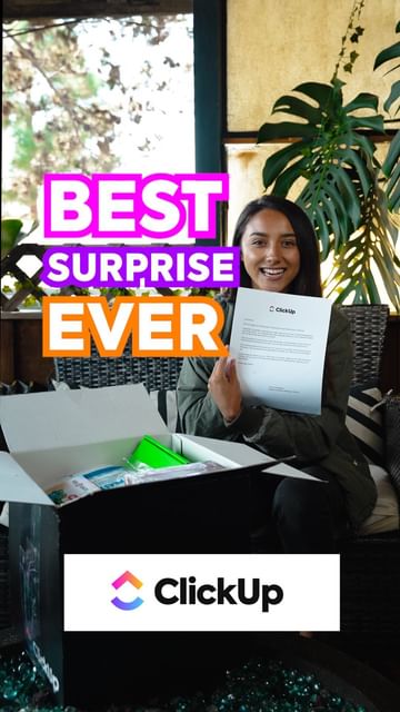 Instagram post by @stormiecaptures for ClickUp. Caption reads: [...] ACCEPTED! Stoked to be a part of 🔶@clickup....