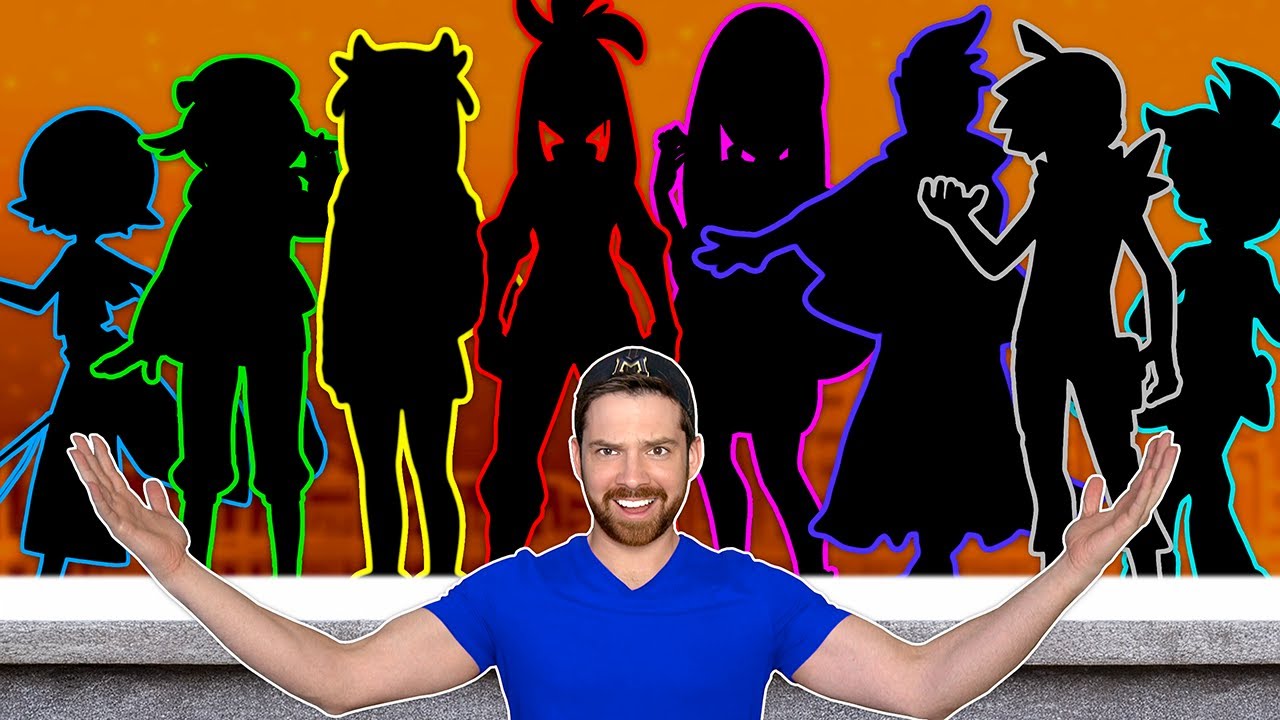 YouTube post by @MandJTV for Holzkern. Caption reads: My Perfect New Gym Leaders.