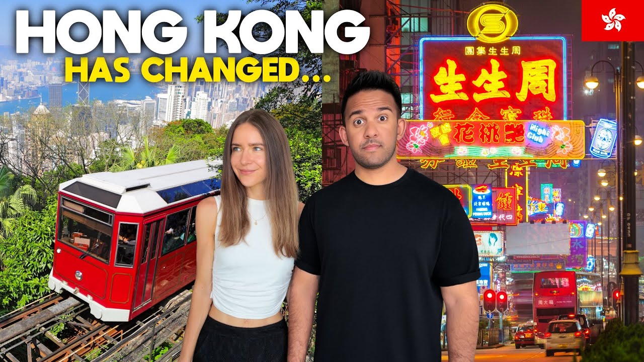 YouTube post by @JayandKarolina for Rosetta Stone. Caption reads: ENTERING HONG KONG IN 2026 🇭🇰 (not what we....