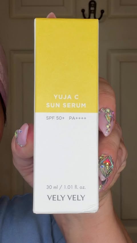 Instagram post by @angelcitro for Bazzaal. Caption reads: [...] SPF 50+ PA++++ from @velyvely_official....