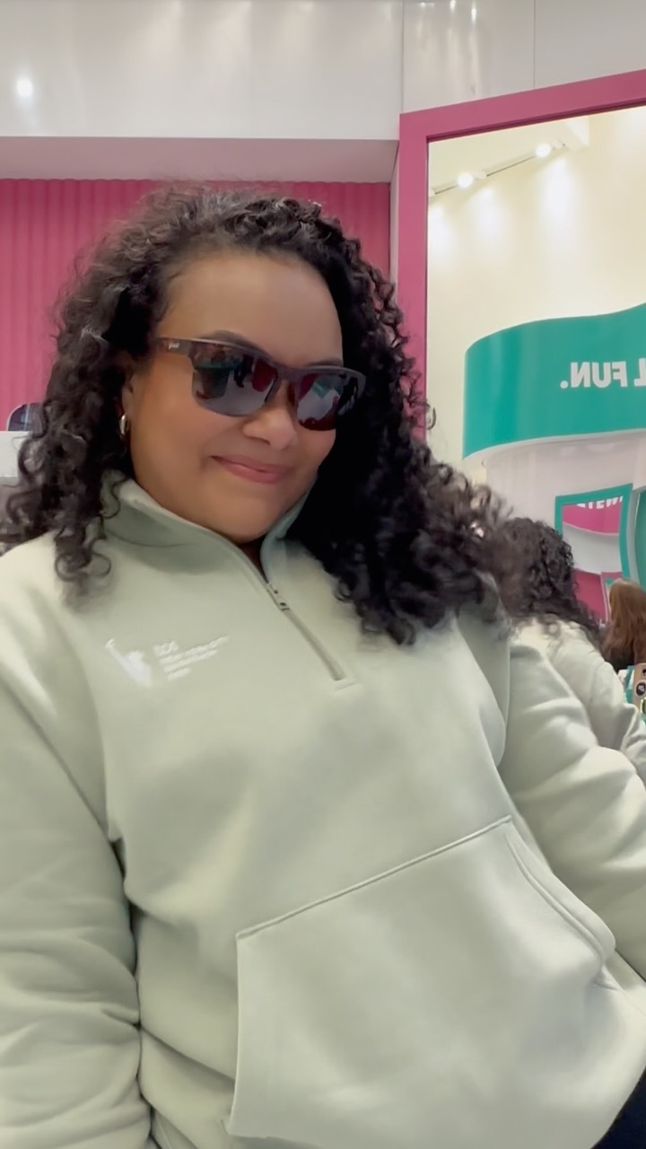 Instagram post by @its.avelyn for Goodr. Caption reads: Stop by the @goodr pop up located at 📍452 W....