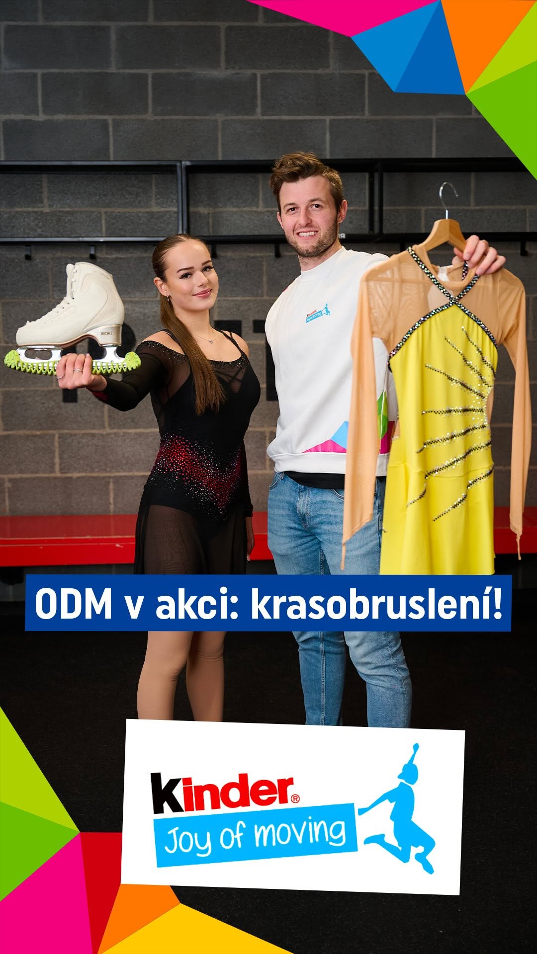Instagram post by @matej_konig_official for Kinder. Caption reads: ODM znovu v akci! 😍 Tentokrát seznámila juniorská....