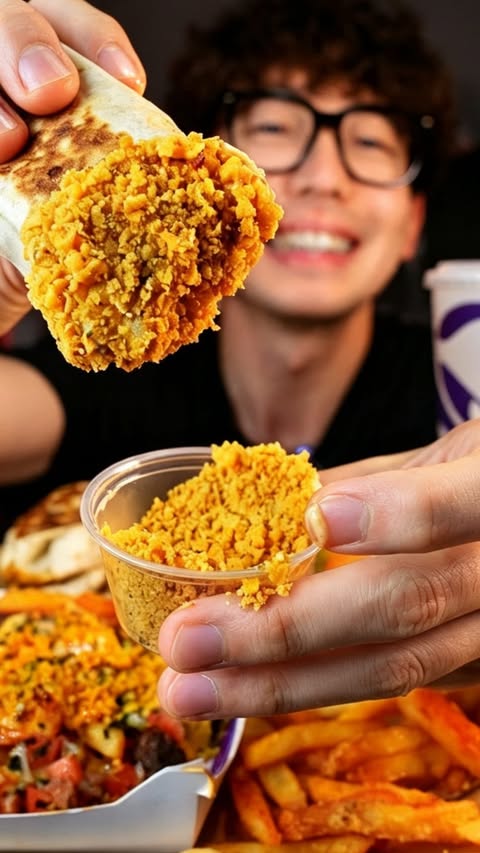 Instagram post by @sam_pupu for Taco Bell. Caption reads: Trying Taco Bell Canada’s new Double Dipping [...].